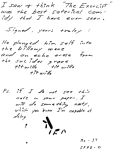 De laatste brief van de Zodiac Killer