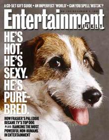 Moose, de Jack Russel uit Frasier, op de cover van Entertainment Weekly
