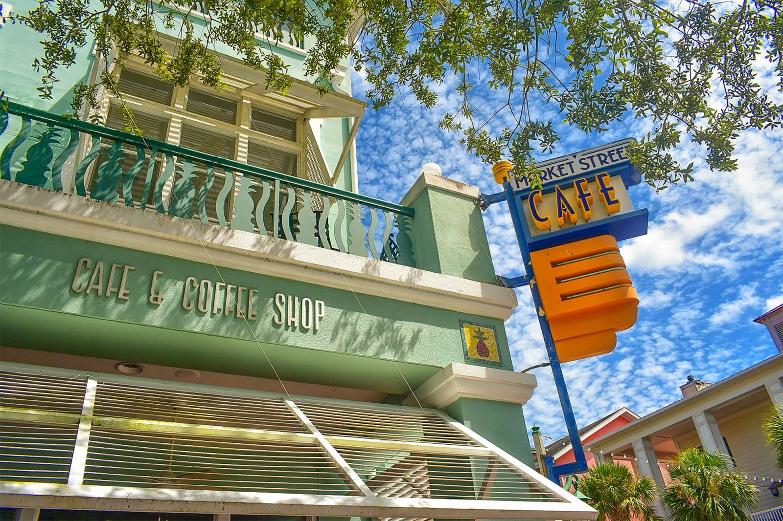 Market Street in het dorpje Celebration in Orlando