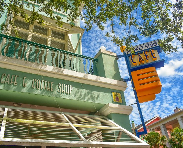 Market Street in het dorpje Celebration in Orlando