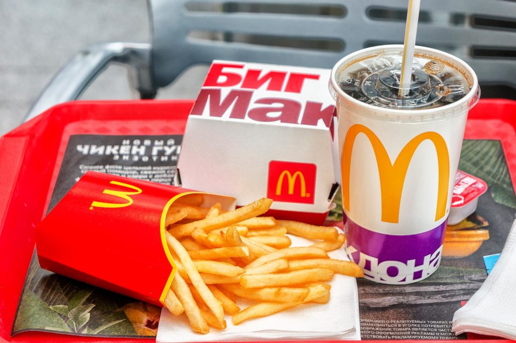 Het Big Mac menu in Rusland